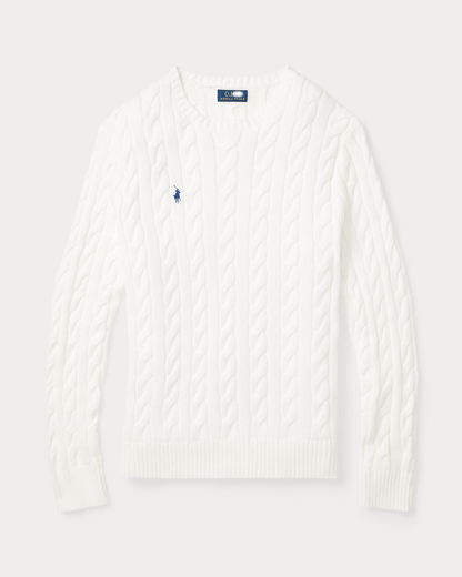 Maglione Classico in Cotone Intrecciato