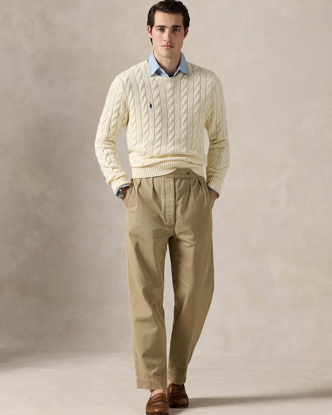 Maglione Classico in Cotone Intrecciato